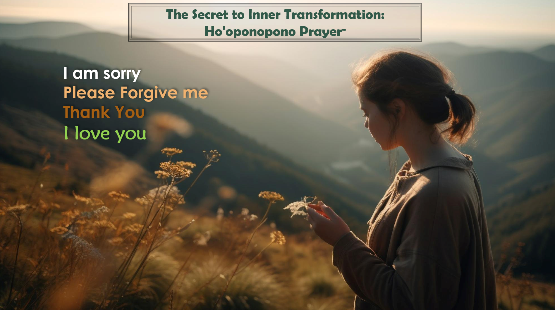 The Secret to Inner Transformation: Ho'oponopono Prayer